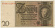 GERMANY, DEUTSCHLAND - 20 Reichsmark 22.1. 1929. P181 Ro174c (D199) - 20 Mark