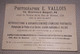 CHROMO VELO PUB PHOTOGRAPHIE E. VALLOIS CYCLE CYCLISME 1885 - 1890 - Autres & Non Classés