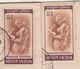 EFO, Colour Variety, Mediaval Sculpture, Art, Stone Carving, Women Writing, India FDC 1966 - Errors, Freaks & Oddities (EFO)