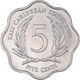 Monnaie, Etats Des Caraibes Orientales, Elizabeth II, 5 Cents, 1989, SUP+ - Caraïbes Orientales (Etats Des)