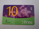 BARBADOS   $10 - B FREE  Prepaid Fine Used Card  ** 11460 ** - Barbades