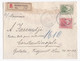 Enveloppe Recommandé Bucuresti-Finante 1912 Pour Constantinople , 2 Timbres - Cartas & Documentos