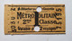 Ancien Ticket De Métro - Paris Métropolitain RATP - S030Z -  2ème Classe - Lettre I - Valable Pour 2 Voyages - Europa