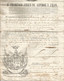 Militaria , Espagne,1850 , Brigade D'Artillerie De Montana ,D. FRANCISCO JAVIER DE AZPIROZ Y JALON ,frais Fr 2.75 E - Documentos