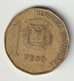 DOMINICANA 2002: 1 Peso, KM 80 - Dominicaanse Republiek