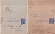 1940/41 - 2 CARTES-LETTRE ENTIER MERCURE - UNE READRESSEE ANNULATION LINEAIRE + MECA PARIS RARE - COULEURS DIFFERENTES ! - Cartes-lettres