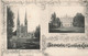 CPA Souvenir D'Oostacker - Eglise Et Résidence - Château - Carte Multivues - Gent