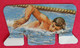 Plaquette Nesquik Jeux Olympiques. Plaque Podium Olympique. Alain Gottvallès, Natation. Tokyo 1964 - Plaques En Tôle (après 1960)