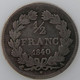 FRANCE - LOUIS PHILIPPE I - 1/2 Franc 1840A - TB - Gad. : 408 - 1/2 Franc