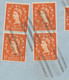 GB 2.1.1959, Queen Elizabeth II ½ D Orange (12 X = 6 D = Correct Foreign Postage Rate) Extremely Rare Multiple Postage - Covers & Documents