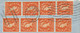 GB 2.1.1959, Queen Elizabeth II ½ D Orange (12 X = 6 D = Correct Foreign Postage Rate) Extremely Rare Multiple Postage - Brieven En Documenten