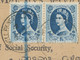 GB 1967 , Queen Elizabeth II 1sh 6d Blue (pair = 3sh = Correct Inland Postage Rate: Letter Rate FREE (Official Paid) - Storia Postale
