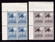 1957 Belgio Belgium EUROPA CEPT EUROPE 4 Serie Di 2v. Quartina MNH** Soggetti Diversi Various Subjects Bl.4 - 1957