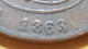 Delcampe - BELGIQUE LEOPOLD PREMIER  2 CENTIMES 1863  VARIANTE 3 "CASSé" COTES : 3€-8€-25€-60€ - 2 Cent