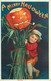 258499-Halloween, IAP No 978-5, Ellen Clapsaddle, Boy With Jack O Lantern Smoking Pipe - Halloween
