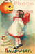 258533-Halloween, IAP No 1237-1, Ellen Clapsaddle,Girl & Jack O Lantern Hanging On Wall - Halloween