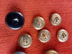 Delcampe - 10 Boutons Ancre Marine - Boutons