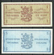 FINLAND FINNLAND 1963 - 1 & 5 Markkaa Bank Notes Banknoten - Finland