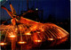 (2 L 13) UAE - Abu Dhabi Boat Fountain At Nigt (posted To France) - Verenigde Arabische Emiraten