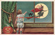 344645-Halloween, Anglo-American No 876/5, Child Waving At Witch & Black Cat On Broom - Halloween