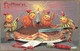 344827-Halloween, Tuck No 150-1, Pumpkin Head Gourd Men Cutting Cake - Halloween