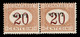 Colonie - Libia - 1915 - 20 Cent (3c) - Coppia Orizzontale Con Soprastampe Capovolte E Oblique - Gomma Integra - Cert. A - Sonstige & Ohne Zuordnung
