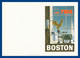 * Buvard 18 X 12,7 Cm - Litho In U.S.A. - BOSTON FLY TWA - 1505 - Avion - Plane - Aircraft - Transporte