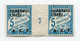 OUBANGUI TAXE N°1 ** EN PAIRE AVEC MILLESIME 7  ( 1937 ) - Unused Stamps