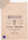 Boulangerie Achille Leroux - Soye Près Isle Sur Le Doubs - Epreuve Imprimerie Baumoise Baume Les Dames 1935/40 C6-18 - Publicidad
