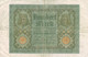 100 MARK HUNDERT MARK GERMANY 1920 REICHSBANKNOTE RBD - 100 Mark