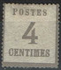 CADIV - FRANCE ALSACE LORRAINE 4c NEUF AVEC CHARNIERE - Unused Stamps