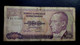 A6  TURQUIE   BILLETS DU MONDE   TURKEY  BANKNOTES  100  LIRASI 1984 - Turquie