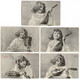 Lot 5 X CPA Fantaisie Enfant Child Kind Girl Fille Jouant La Mandoline Et Le Violon Silverdust Musique Music - Collections, Lots & Séries