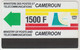 CAMEROON - Definitive Card - New Logo (Without Notch), Intelcam, 1500 FCFA, CN:Dashed Zero: "Ø" Small ,used - Kameroen