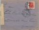 1938  CORUÑA , SOBRE CIRCULADO ENTRE SANTIAGO Y VALENCIA DE DON JUAN ( LEÓN ) , BANDA DE CIERRE DE LA CENSURA MILITAR - Storia Postale