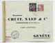 BOHMEN UND MAHREN HITLER + 120 RED CROSS LETTRE COVER BRIEF PRAG 40 10.XI.1943 TO GENEVE CENSURE OKW - Briefe U. Dokumente