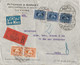 Lettre Recommandée Par Avion Cachet R.D. 18 1929 Pour Paris - Storia Postale