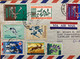 RWANDA 1984, COVER TO USA ,TOKYO OLYMPIC,RUNNING,HIGH JUMP, FOOTBALL,BASKETBALL HEALTH,HANDICAP ,RED CROSS ,DEER,FLOWER, - Cartas & Documentos