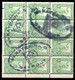 1107,GREECE,LEBANON.1901 FLYING HERMES 5 L. BLOCK OF 12,S/S KATERINA,S BEYROUT MARITIME CANCEL ??? - Gebruikt