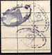 1107,GREECE,LEBANON.1901 FLYING HERMES 5 L. BLOCK OF 12,S/S KATERINA,S BEYROUT MARITIME CANCEL ??? - Gebruikt