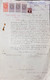A19511 - TIMBRU FISCAL 5 LEI 1 LEU ROMANIA STAMP TIMBRUL AVIATIEI 1934 STAMPED DOCUMENT SADU JUDETUL SIBIU - Briefe U. Dokumente