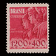 BRAZIL SEMI POSTAL STAMP.1939-40.1200r+400r.SCOTT B11.MNG. - Unused Stamps