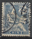 CHINE - Yt. N° 27 (o) 25c Bleu Cote 4,5 Euro Cf  2 Scans Pour état - Used Stamps