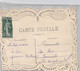 CPA FLEURS - Bonne Année - Bouquet De Fleurs Dans Une Charette - Carte Dentellée En Relief - Bloemen