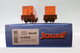 Delcampe - Jouef - 2 WAGONS PLATS A RANCHERS Lgs Conteneur CNC Kargo70 SNCF ép. IV Réf. HJ6224 Neuf NBO HO 1/87 - Goods Waggons (wagons)