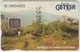 EQUATORIAL GUINEA - Landscape - SC5 (Grey Text - Glossy), CN: C41100722, 50 U, Used Medium Condition - Guinea Equatoriale