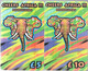 2-CARTES-PREPAYEES-GB-5 &10£-CHEERS AFRICA-ELEPHANTS-Plastic Fin-Mat-Gratté-TBE/RARE - Jungle