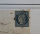 BG6 FRANCE  LETTRE DEVANT 20 08  1850 VELAY?  A CRAPOUNE ?    +CERES  N° 4 GRILLE  +++AFFR. INTERESSANT - 1849-1850 Ceres