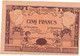 BANQUE ENFANTINE - BILLET DE CINQ 5 FRANCS MONOFACE NEUF (POSTE ENFANTINE) - Fictifs