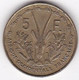 Afrique Occidentale Française 5 Francs 1956 , Bronze Aluminium, LEC# 14 , KM# 5 - Französisch-Westafrika